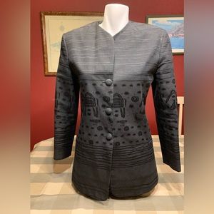Vintage Black Blazer / Beecher Brooks / size 2.